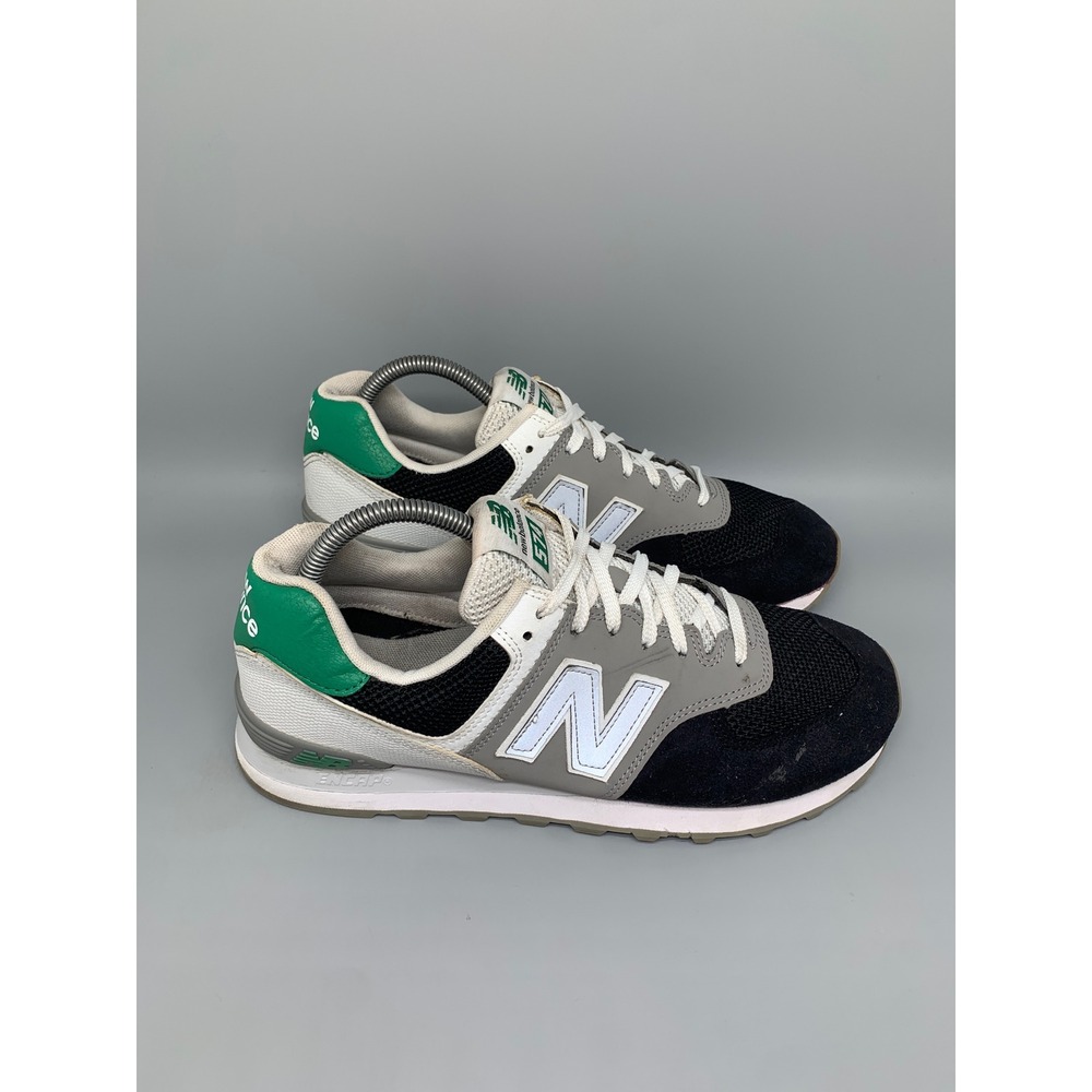 New Balance 574 Core Black Grey Green Running Shoes ML574EGG Men's Sz 9